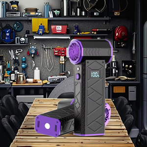 Ventilateur portable sans pales, moteur sans balais, souffleur d'air puissant pour le nettoyage de voiture, utilisation en extérieur, léger, batterie 8000 mAh - Product Image 2