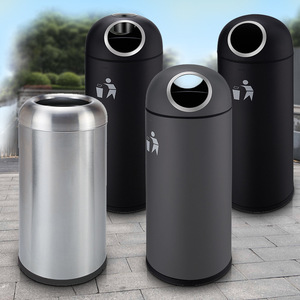 Poubelles cylindriques 10 kg pour usage intérieur et extérieur, idéales pour les centres commerciaux, les bureaux, les entrées d'ascenseurs et les couloirs - Product Image 1
