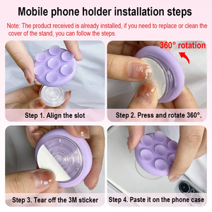 Dính Silicone hút cốc điện thoại chủ với grip lịch thi đấu hút pad không trượt đứng ngón tay Vòng chủ Ổ cắm điện thoại griptok - Product Image 5