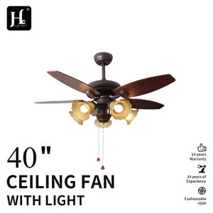 Ventilador de techo de estilo clásico con control remoto reversible para dormitorio y sala de estar, con luz LED, silencioso, de 6 velocidades. - Product Image 2