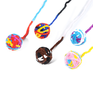 Jouets pour chats, boule <span class=keywords><strong>de</strong></span> <span class=keywords><strong>laine</strong></span>, pour aide à nettoyer les dents, cloche intégrée, pour chat - Product Image 2
