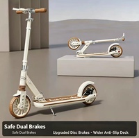 Trottinette pliable à deux roues pour adolescents et enfants de 5 à 18 ans, construction en acier haute teneur en carbone, double frein, hauteur réglable, capacité maximale de 100 kg