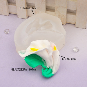 Molde de Silicona 3D de Lirio y Acordeón para Decoración de Pasteles con <span class=keywords><strong>Fondant</strong></span>, Arcilla, Resina, Velas, Jabón - Molde DIY de Flores para Reposterí<span class=keywords><strong>a</strong></span> - Product Image 6