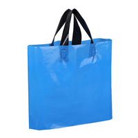 Tas belanja plastik PE dapat terurai kustom dengan pegangan tas belanja bahan plastik dengan Logo sendiri