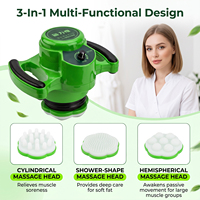 Masseur électrique portatif pour le corps entier, 3 têtes interchangeables, contrôle de vitesse progressif, vibration magnétique amincissante AU
