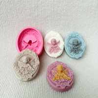 Moule en silicone ITNODIY pour bougie bébé ange, décoration de personnage 3D, artisanat en céramique souple, moule pour plâtre, ciment, résine, argile, savon