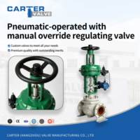 Vanne de régulation pneumatique WCB en acier inoxydable à bride avec volant manuel pour vapeur et gaz haute température haute pression ANSI API OEM