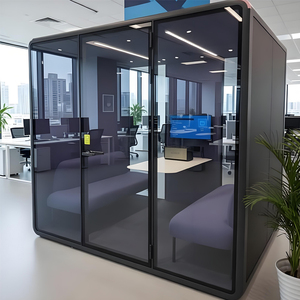 Cabine de travail de grande taille à installation rapide, espace de travail de bureau, confidentialité, insonorisation, cabine de réunion, cabine silencieuse personnalisée, couleur en option - Product Image 4