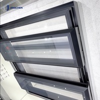 Fenêtre de toit électrique surdimensionnée moderne avec moustiquaire rétractable motorisée en aluminium pour escalier et cuisine JINGCHEN 5