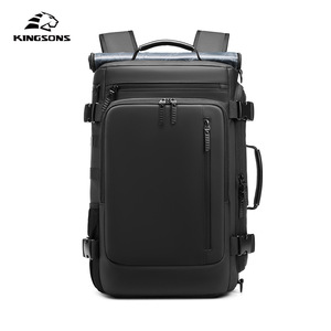 Kingsons Men's Waterproof Business <b>Backpack</b> <b>Black</b> Large Capacity Laptop Compartment Everyday Use - Product Image 3