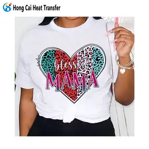 Hongcai Wholesale Customized Cotton Printed Tops Women's Tops T-shirts Customized Girls' Casual T-shirts