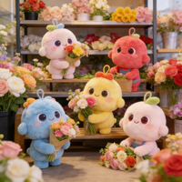 Bloemen Ronde Spruit Monster Pluche Speelgoed 4inch 8inch 10inch Fabrieksdirect Aangepaste OEM ODM Klauwautomaat Prijs Bulk Leverancier