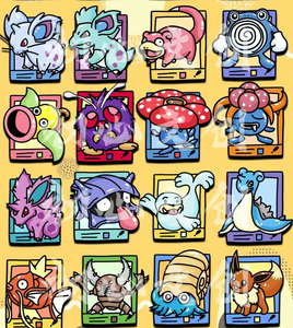 PQ Anime Poke Moned personnalisé Pokemoned acrylique dessiné à la main aimants pour réfrigérateur cartes Pokemoned boîte aveugle Pokemoned fête faveurs cadeau - Product Image 4