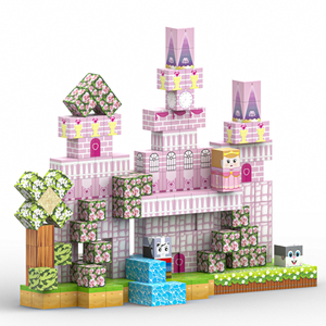 PX-master Guangdong Factory Wholesale Customizable Girl Princess Castle 3D Assembly DIY Puzzle Set Magnetic Plastic ABS Building - Product Image 4