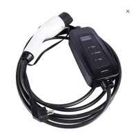 Chargeur EV portable 32A, station de recharge de véhicule à courant réglable avec adaptateur CEE EU UK, prise d'alimentation