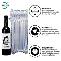 Film protecteur gonflable pour bouteille de vin, emballage antichoc avec certification CE, matériau PA+PE