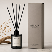 AIKUN – Diffuseur à bâtonnets de luxe personnalisé, parfum sur mesure, marque privée, 100 pièces MOQ, emballage complet, directement de l'usine, pour la maison