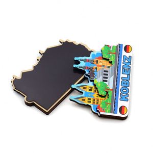 Aimants de réfrigérateur personnalisés en bois 3D sur le thème des souvenirs de ville, fabriqués en Chine, pour la décoration et les souvenirs de voyage - Product Image 2