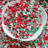 Perles acryliques douces à la menthe poivrée pour Noël, lot de 1kg