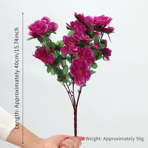 ดอกไม้ประดิษฐ์สีม่วง พลาสติก ผ้าไหม คุณภาพสูง สำหรับตกแต่งงานแต่งงาน - Product Image 3