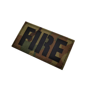 Letra fuego reflectante láser negro IR ropa pegatina CP coser bolsa sombrero tela IR negro <span class=keywords><strong>Nylon</strong></span> coser sombrero uniforme sombrero - Product Image 5