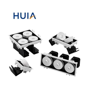 12W lõm hình chữ nhật nhà LED chống chói đơn đôi Ba Bốn đầu COB vuông tròn ánh sáng trần ánh sáng tại chỗ Downlight