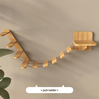 Ensemble d'étagères murales modernes en bois pour chat, avec hamac et plateforme d'escalade, robuste, écologique, facile à assembler, pour jeu d'intérieur, vente en gros, personnalisable