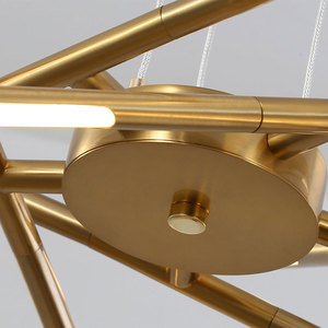 Lampadario a Tubo LED in Ferro per <span class=keywords><strong>Soggiorno</strong></span>, Camera da Letto, Sala da Pranzo, <span class=keywords><strong>Cucina</strong></span>, Illuminazione Moderna per Interni con Telecomando - Product Image 4