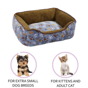 Orthopädisches Hundebett Rechteckig mit Polster Weiches Welpenbett Wasserdicht Umweltfreundlich Heizbar Atmungsaktiv Abnehmbarer Bezug Karton - Product Image 2