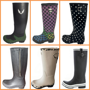 Bottes <span class=keywords><strong>de</strong></span> <span class=keywords><strong>pluie</strong></span> tendance en caoutchouc pour femmes, hauteur genou - Product Image 3
