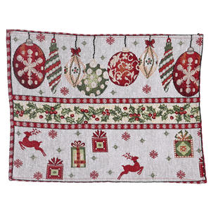 Pafu Chemin de Table de Noël Décorations de Table de Noël Arbre de Noël Nappe en tissu Père Noël Napperons tricotés de Noël pour la famille - Product Image 5