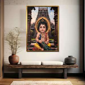 Cuadros Artísticos de Buda de Alta Calidad al por Mayor con Luces LED y Marcos de Vidrio, Impresos con UV para Decoración del Hogar y Templos - Product Image 2