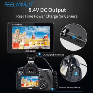 Moniteur de caméra FEELWORLD LUT7S avec écran tactile 3D LUT 2200nits moniteur de terrain DSLR <span class=keywords><strong>4K</strong></span> <span class=keywords><strong>HDMI</strong></span> 3G-SDI commande d'usine en gros - Product Image 4