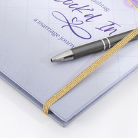 Agenda 2026-2027 A5 personnalisable avec couverture en lin/PP, reliure spirale, piqûre à cheval et coffret cadeau pour journal de mariage