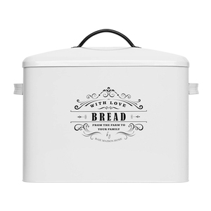 New Design Large Square Shaped Bread Bin Loaf Bread Storage Box Container with Lid