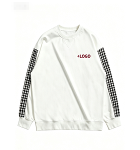 เสื้อสเวตเชิ้ตคอกลมผ้าฝ้ายยูนิเซ็กซ์ แขนลายสก็อตทรงโอเวอร์ไซส์ ระบายอากาศได้ดี สวมใส่สบาย เหมาะสำหรับฤดูใบไม้ร่วง ทรงโอเวอร์ไซส์ลำลอง - Product Image 3