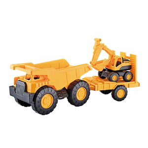 Camion benne de chantier avec roue libre et <span class=keywords><strong>remorque</strong></span>, jouets pour enfants - Product Image 1