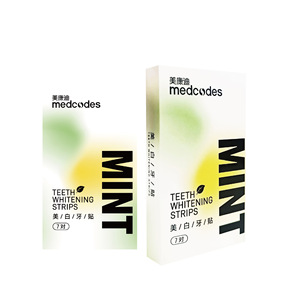 Bandes blanchissantes pour les dents Medical Codes, 7 paires, saveur menthe, éclaircissent les dents, éliminent les taches, blancheur éclatante, utilisation facile - Product Image 2