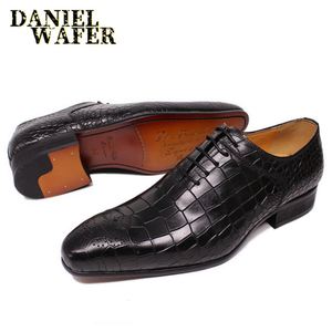 Chaussures Oxford en cuir véritable à lacets pour hommes, décontractées et habillées, avec semelle intérieure confortable, idéales pour le printemps/hiver, les mariages et le bureau, résistantes à l'usure - Product Image 2