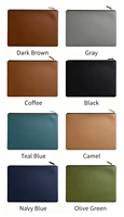 Sac de classement A4 en cuir PU grande capacité, porte-documents professionnel de haute qualité avec fermeture éclair, pochette portable étanche pour documents