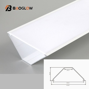 2025 Nouveau Personnalisé 45 °   Profilé LED en aluminium pour coin de plafond ou de mur, type V, avec faisceau oblique et angle de 90 degrés - Product Image 1