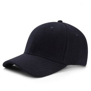 Casquette de baseball en laine vierge 6 panneaux avec logo imprimé brodé sur mesure en gros pour hommes - Product Image 3