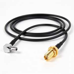 Câble coaxial RG174 TS9 mâle vers SMA femelle traversant le panneau, 50 Ohms, rallonge d'antenne pour modem 4G 5G LTE WiFi - Product Image 1