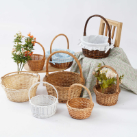 JY Paniers de fleurs artificiels de luxe en osier 20pcs Emballage Panier de saule décoratif Pots de fleurs