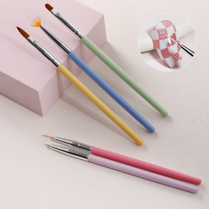 ชุดแปรงเพ้นท์เล็บรูปพัดขนาดเล็ก สำหรับไล่สี วาดเส้น และเพ้นท์เจลยูวี - Product Image 3