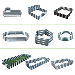 Metal Raised Garden Beds Galvanized Steel Planter Box Metal Elevated Planter Frame Large Vegetable Flower Beds for Garden