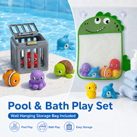Juguetes de Buceo para Piscina para Niños, Juego de Rescate de Animales Submarinos, Juego de Juguetes para Baño con Jaula para Animales Oceánicos y Bolsa de Almacenamiento, Venta al por Mayor