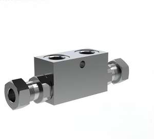 Válvula de retención de bloqueo hidráulico de doble piloto VRDD para excavadora/grúa de carga antifugas - Product Image 1