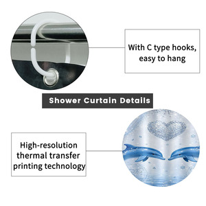 <span class=keywords><strong>Rideau</strong></span> de douche imperméable pour salle de bain, séparateur de <span class=keywords><strong>baignoire</strong></span>, lavable en machine, <span class=keywords><strong>design</strong></span> moderne, impression numérique - Product Image 4