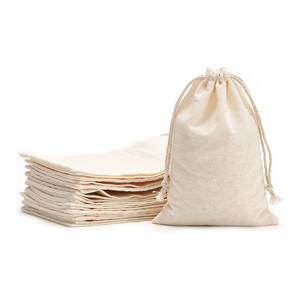 ถุงผ้าฝ้ายเนื้อนุ่มแบบมีเชือกผูกสำหรับใส่เครื่องสำอาง เครื่องประดับ และบรรจุภัณฑ์ของขวัญชิ้นเล็ก - Product Image 5